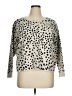 Tribal 100% Cotton Animal Print Ivory Pullover Sweater Size XL - photo 1