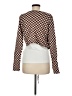 Emory Park Checkered-gingham Brown Cardigan Size M - photo 2