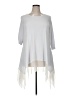 Design Todays White Silver 3/4 Sleeve Blouse Size 1X - photo 1