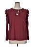 Ava James Burgundy Long Sleeve Top Size 1X - photo 1