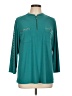 Susan Graver Teal 3/4 Sleeve Blouse Size L - photo 1