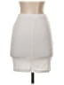 Lyaner Solid Gray Ivory Casual Skirt Size S - photo 2