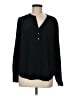 J.Crew Factory Store 100% Polyester Black Long Sleeve Blouse Size M - photo 1