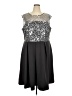 Collection Animal Print Gray Cocktail Dress Size 22 - photo 1