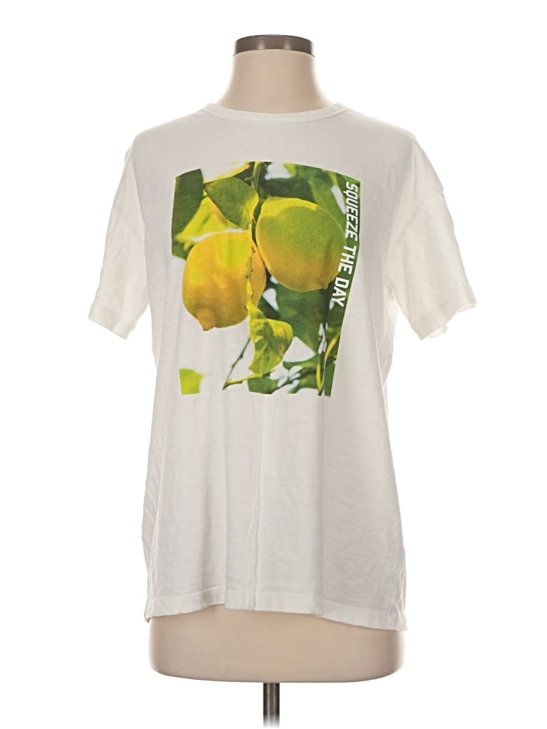 Pre-owned Aerie Short Sleeve T-shirt In Ivory