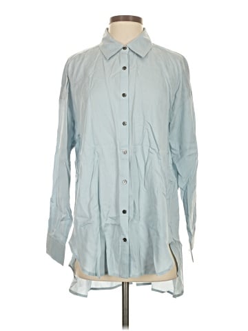 Adrienne Landau Onyx Long Sleeve Button-Down Shirt (view 1)