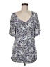 CAbi Purple Short Sleeve Blouse Size M - photo 1