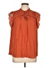 Jones & Co 100% Polyester Orange Short Sleeve Blouse Size L - photo 1