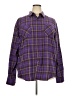 Forever 21 Plaid Purple Long Sleeve Button-Down Shirt Size XXL - photo 1