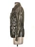 Tory Burch 100% Leather Metallic Silver Leather Jacket Size 4 - photo 5