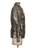 Tory Burch 100% Leather Metallic Silver Leather Jacket Size 4 - photo 4