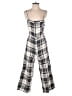 First Monday 100% Cotton Plaid Gray Jumpsuit Size S - photo 1