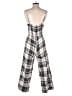 First Monday 100% Cotton Plaid Gray Jumpsuit Size S - photo 2