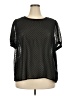 Torrid 100% Polyester Black Short Sleeve Top Size 2X Plus (2) - photo 1