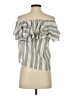 LoveShackFancy Stripes Gray Silver Sleeveless Blouse Size XS - photo 2