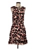 Parker 100% Polyester Floral Brown Cocktail Dress Size S - photo 1