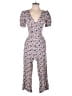 Slide Show Floral Blue Jumpsuit Size 6 - photo 1