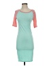 Lularoe Color Block Teal Casual Dress Size XXS - photo 1