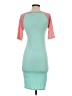 Lularoe Color Block Teal Casual Dress Size XXS - photo 2