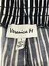 Veronica M. Stripes Black Casual Pants Size L - photo 7