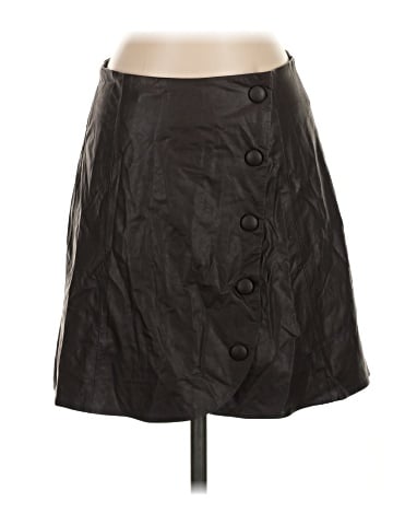 Zara Faux Leather Skirt (view 1)