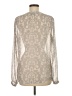 Banana Republic 100% Polyester Silver Long Sleeve Blouse Size M - photo 2