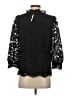 Talbots 100% Polyester Black 3/4 Sleeve Blouse Size XS - photo 2