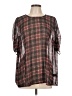 Torrid 100% Polyester Brown 3/4 Sleeve Blouse Size Lg Plus (0) - photo 1
