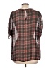 Torrid 100% Polyester Brown 3/4 Sleeve Blouse Size Lg Plus (0) - photo 2