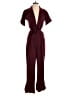 PrettyLittleThing 100% Polyester Solid Burgundy Jumpsuit Size 4 - photo 1