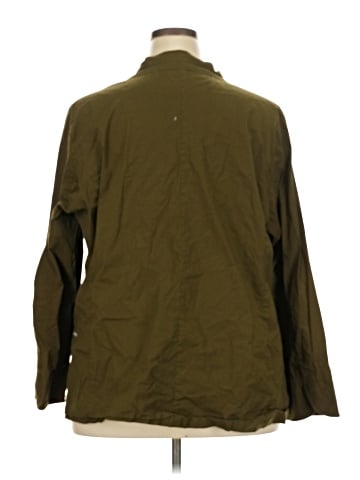 Ulla Popken 3/4 Sleeve Button-Down Shirt (view 2)