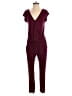 Nine Britton Solid Burgundy Jumpsuit Size S - photo 1