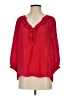 Joie 100% Silk Red 3/4 Sleeve Silk Top Size XS - photo 1