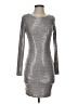 Crystal Sky Metallic Silver Cocktail Dress Size XS - photo 1