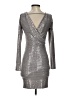 Crystal Sky Metallic Silver Cocktail Dress Size XS - photo 2