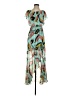 Express 100% Polyester Tropical Teal Cocktail Dress Size XS - photo 1