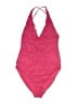 Andie Solid Pink One Piece Swimsuit Size L (tall) - photo 1