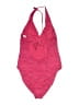 Andie Solid Pink One Piece Swimsuit Size L (tall) - photo 2