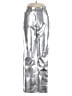 7 For All Mankind Metallic Silver Casual Pants Size S - photo 1