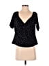 Shein Curve Polka Dots Black Short Sleeve Blouse Size 1X - photo 1