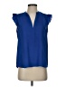 Emma & Olivia 100% Polyester Blue Sleeveless Blouse Size S - photo 1