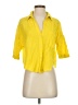 Assorted Brands 100% Viscose Yellow 3/4 Sleeve Button-Down Shirt Size S - photo 1