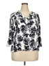 Monday Fun 100% Rayon Silver Gray 3/4 Sleeve Blouse Size 2X - photo 1