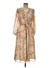 Julia Jordan 100% Polyester Paisley Tan Casual Dress Size 6 - photo 1