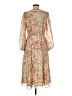 Julia Jordan 100% Polyester Paisley Tan Casual Dress Size 6 - photo 2