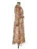 Julia Jordan 100% Polyester Paisley Tan Casual Dress Size 6 - photo 4
