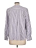 Talbots Outlet Stripes Gray Long Sleeve Blouse Size L - photo 2
