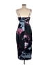 Express Floral Black Purple Cocktail Dress Size 6 - photo 2