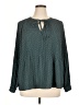 Adrianna Papell 100% Polyester Teal Long Sleeve Blouse Size XL - photo 1