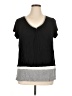 Anne Klein Gray Short Sleeve Top Size XL - photo 1